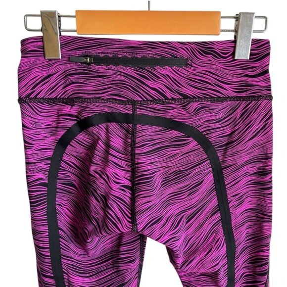 Lululemon On Track Crop (19") US 4 Life Lines Polar Pink Black / Black - Picture 8 of 12
